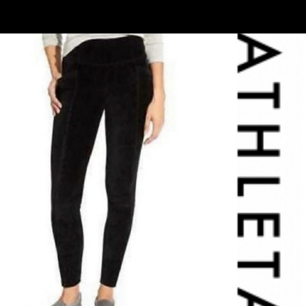 ATHLETA Cord‎ Metro Legging High Rise Velvet Black